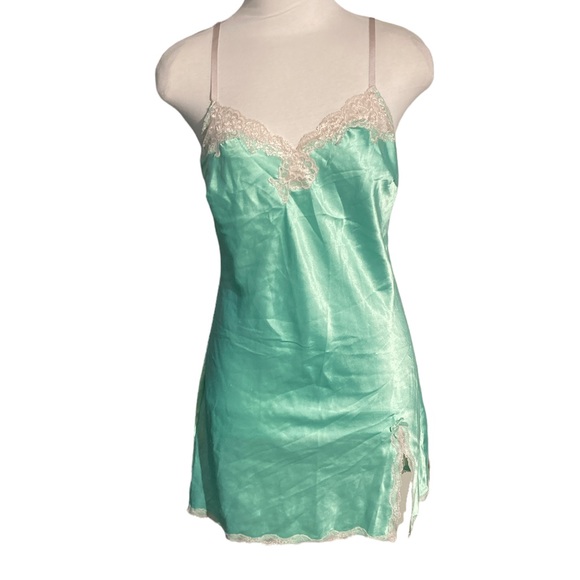 victoria secret green slip dress VS 2002 